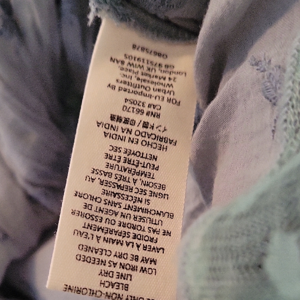 Free People Sheer Sage Blouse with Embroidery - Picture 4 of 5